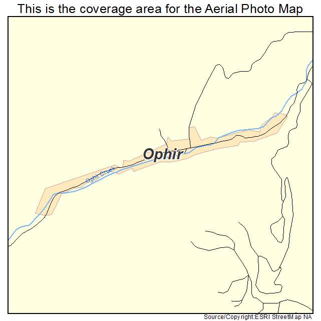 Ophir, UT location map 
