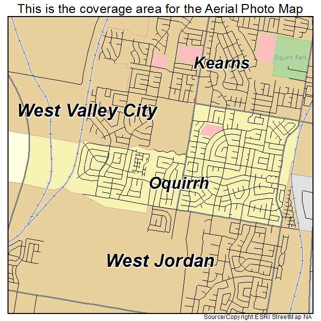 Oquirrh, UT location map 