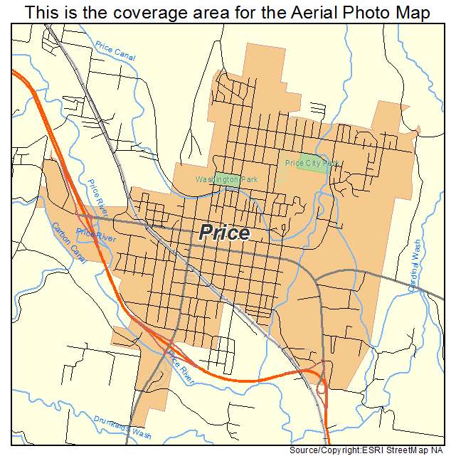 Price, UT location map 