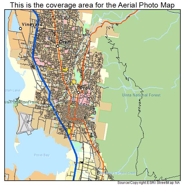 Provo, UT location map 