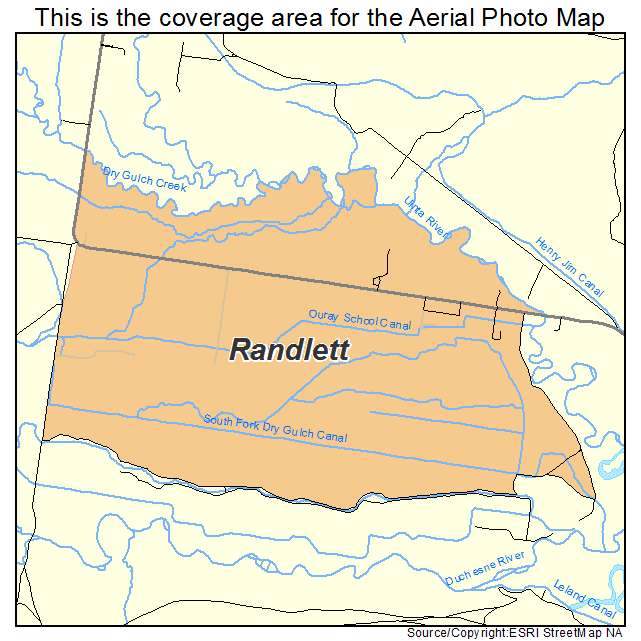 Randlett, UT location map 