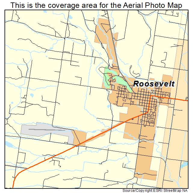 Roosevelt, UT location map 