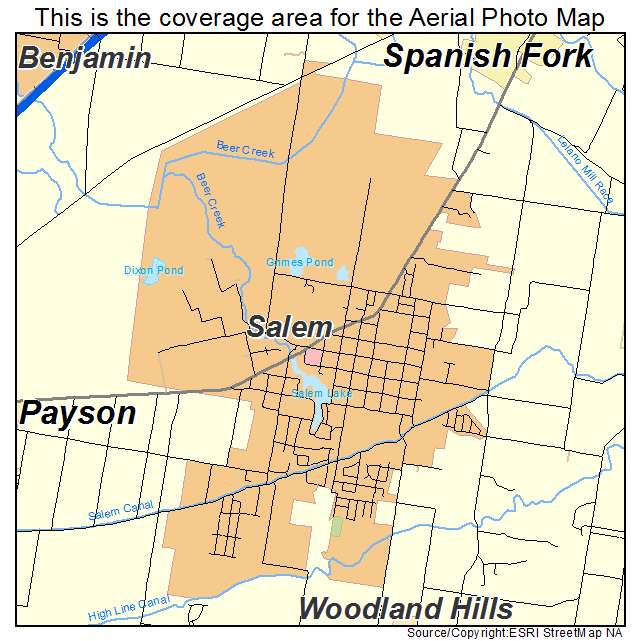 Salem, UT location map 