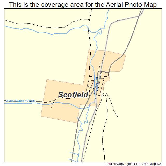 Scofield, UT location map 