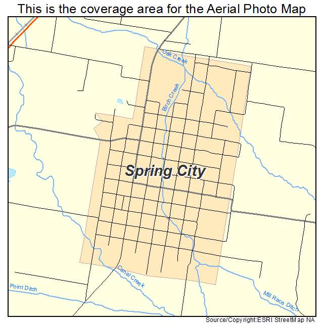 Aerial Photography Map Of Spring City Ut Utah