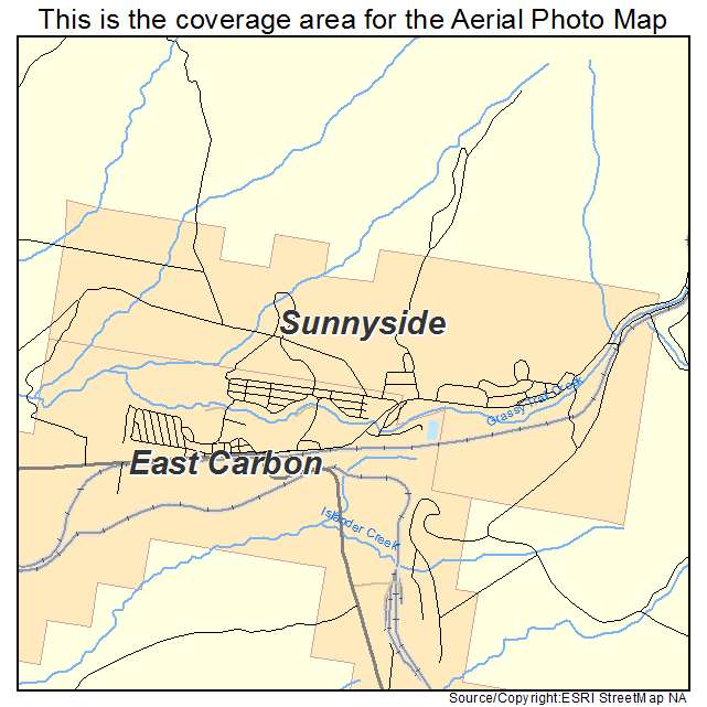 Sunnyside, UT location map 