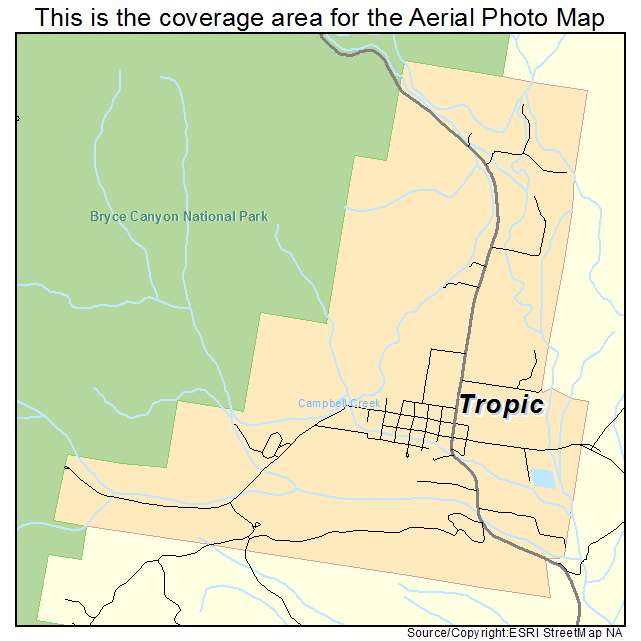 Tropic, UT location map 