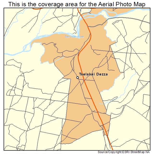 Tselakai Dezza, UT location map 