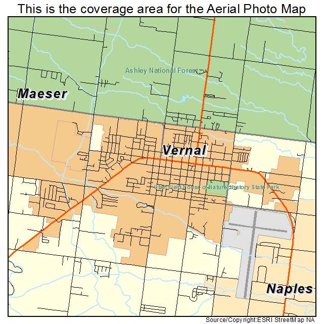 Vernal, UT location map 