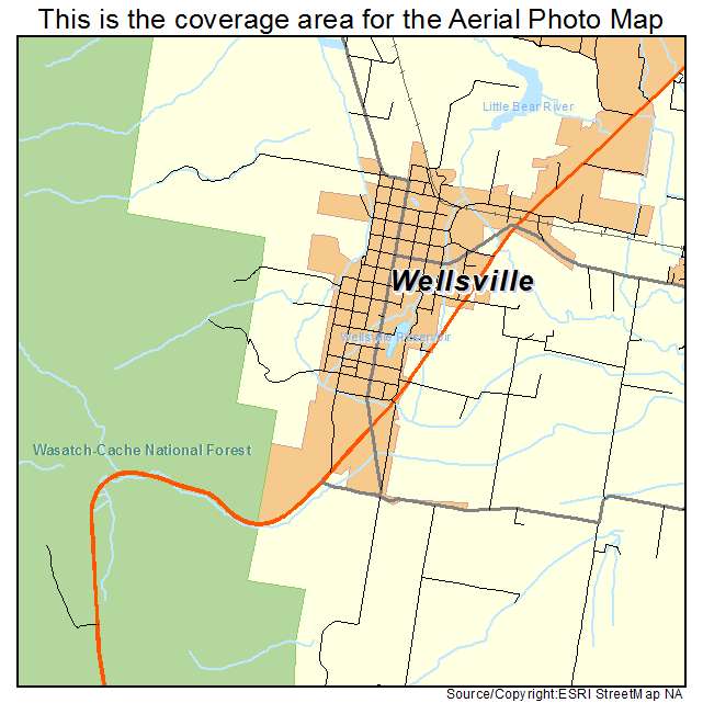 Wellsville, UT location map 