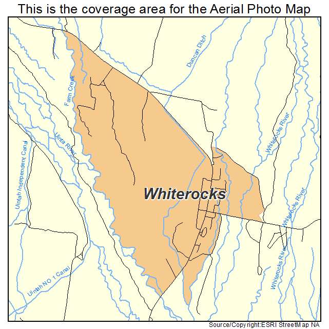 Whiterocks, UT location map 