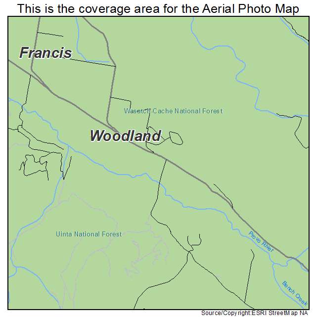 Woodland, UT location map 