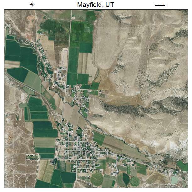 Mayfield, UT air photo map