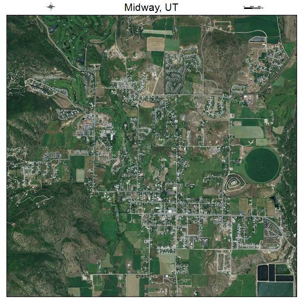 Midway, UT air photo map