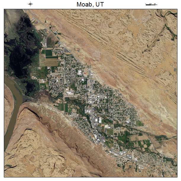 Moab, UT air photo map