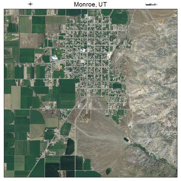 Monroe, UT air photo map