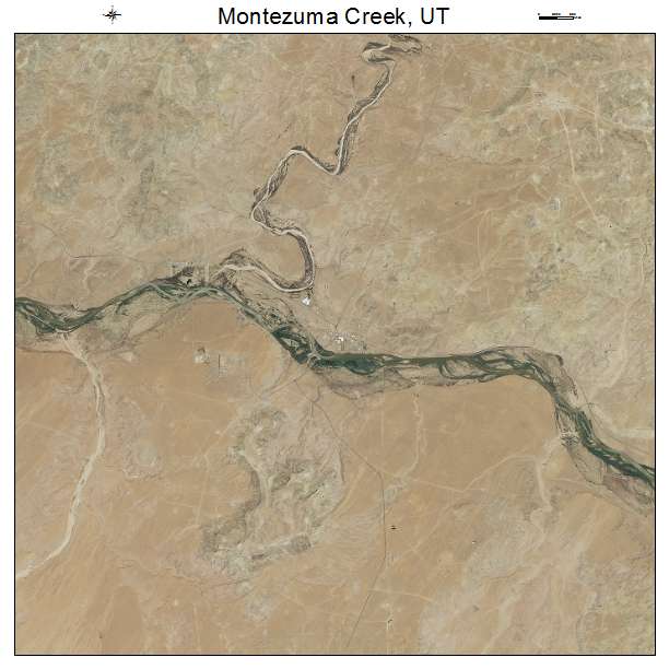 Montezuma Creek, UT air photo map