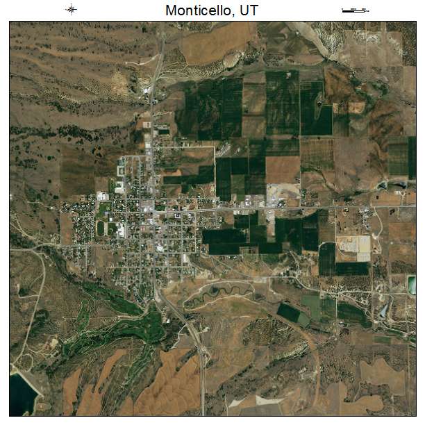 Monticello, UT air photo map
