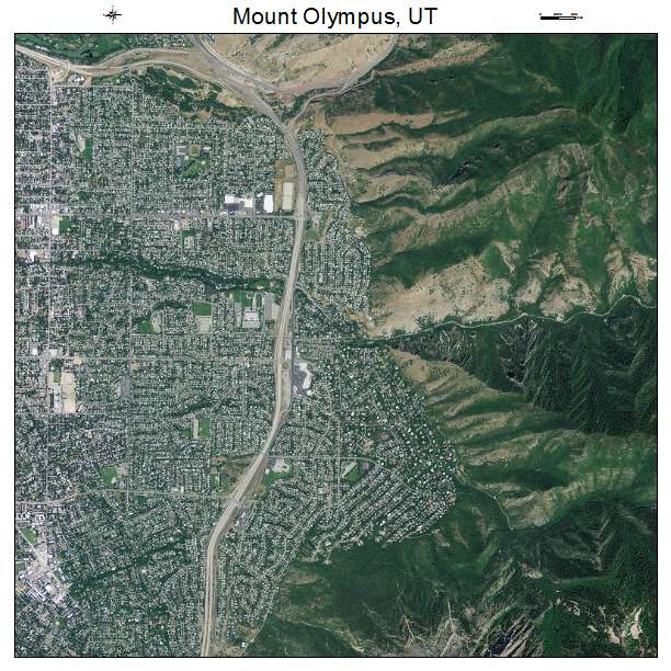 Mount Olympus, UT air photo map