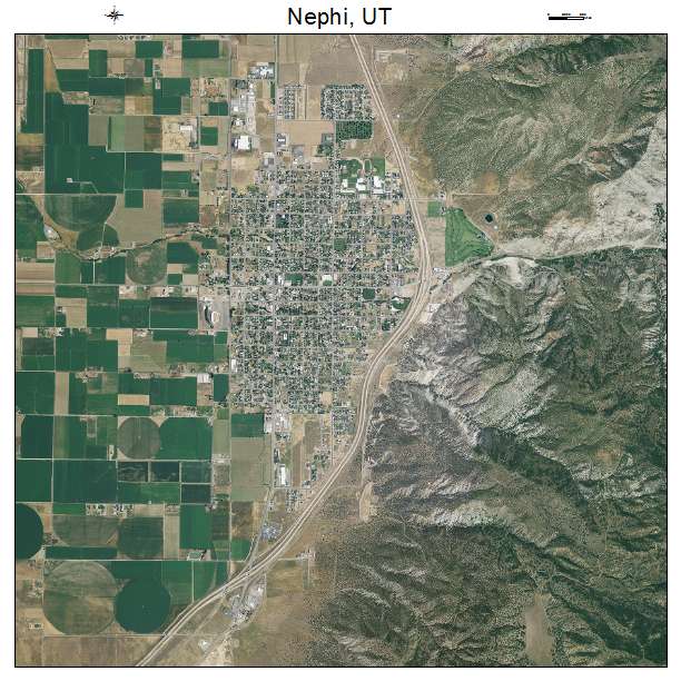 Nephi, UT air photo map