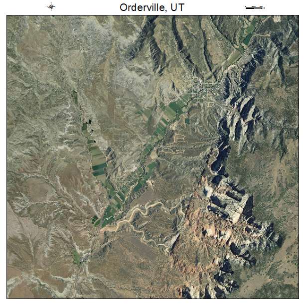 Orderville, UT air photo map