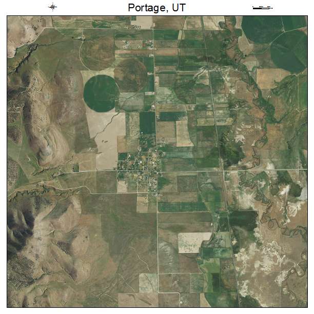 Portage, UT air photo map