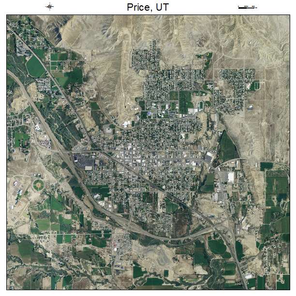 Price, UT air photo map