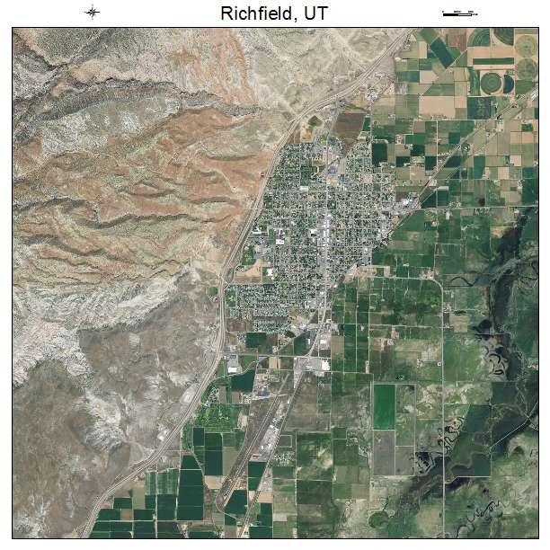 Richfield, UT air photo map