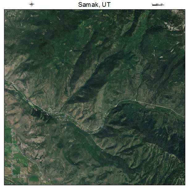 Samak, UT air photo map