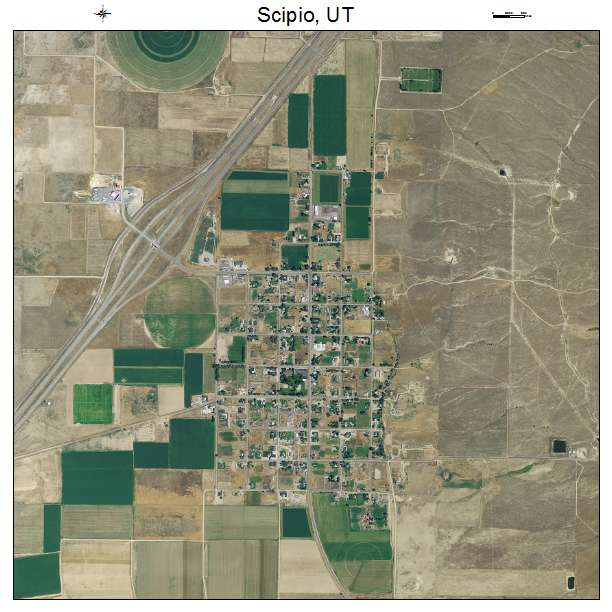 Scipio, UT air photo map