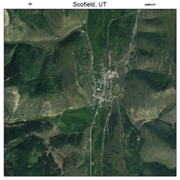 Scofield, UT air photo map