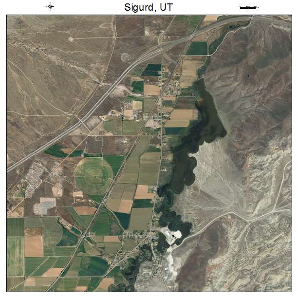 Sigurd, UT air photo map