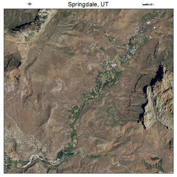 Springdale, UT air photo map