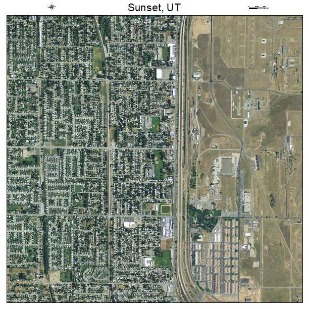 Sunset, UT air photo map