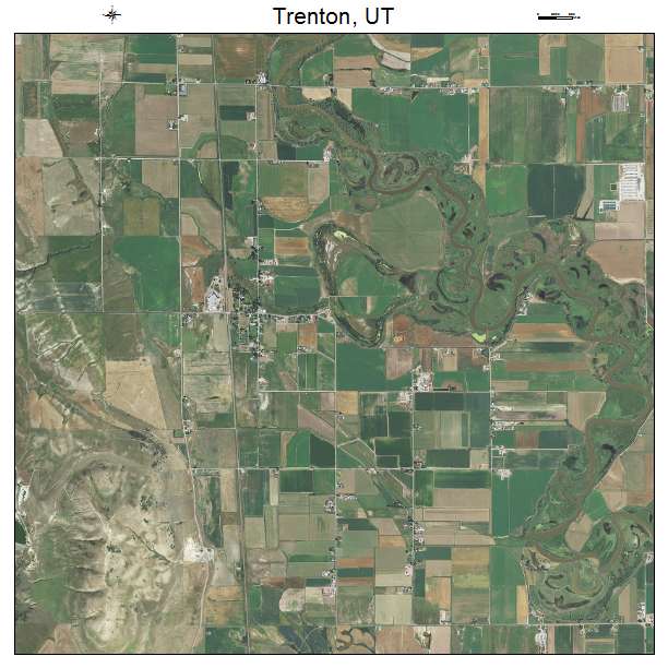 Trenton, UT air photo map
