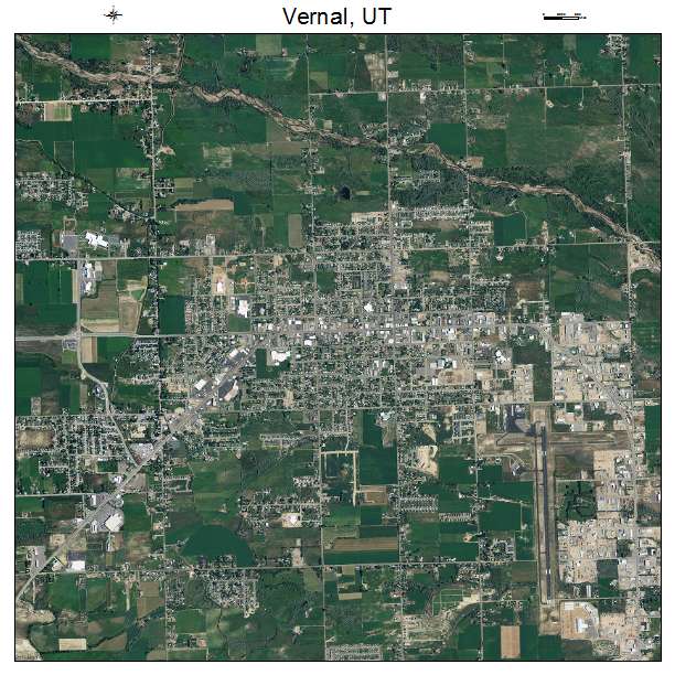 Vernal, UT air photo map