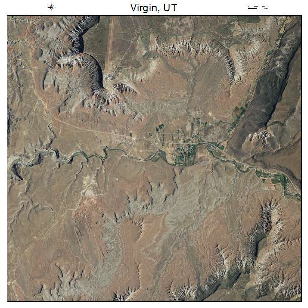 Virgin, UT air photo map