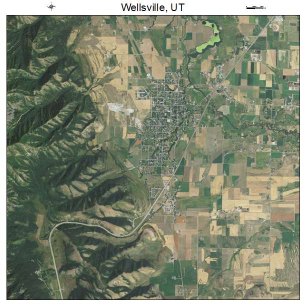 Wellsville, UT air photo map