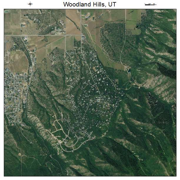 Woodland Hills, UT air photo map