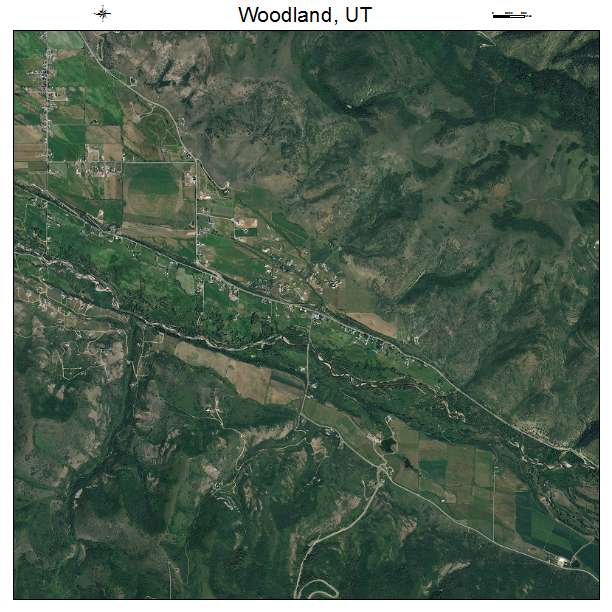Woodland, UT air photo map