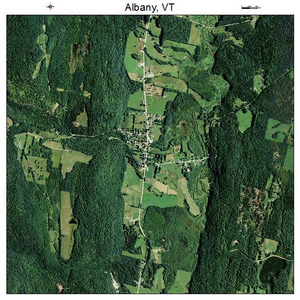 Albany, VT air photo map