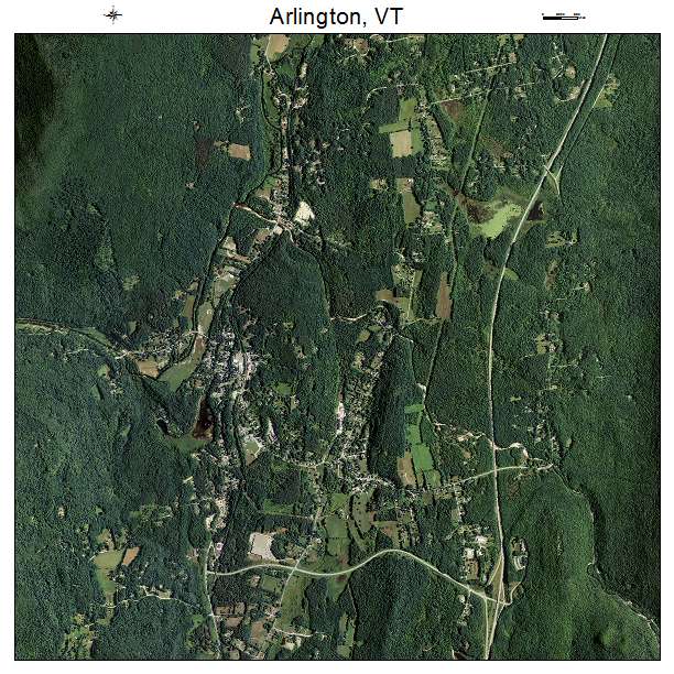 Arlington, VT air photo map