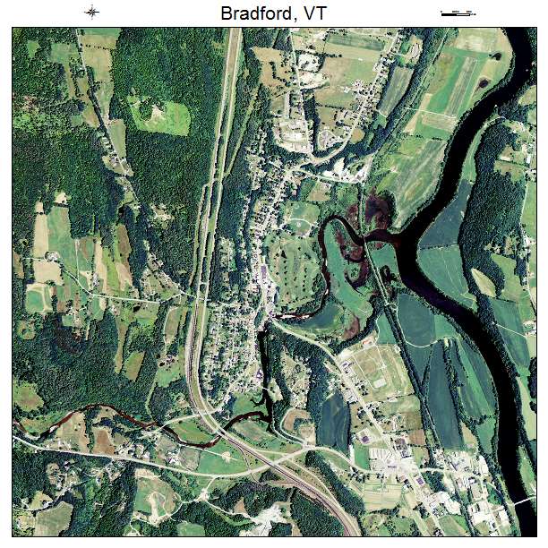 Bradford, VT air photo map