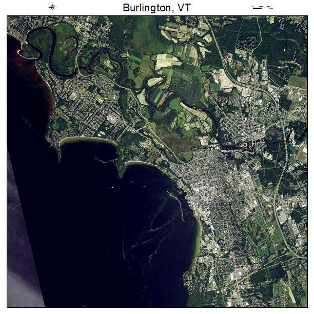 Burlington, VT air photo map