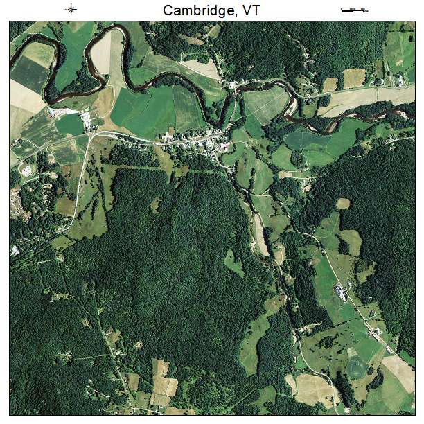 Cambridge, VT air photo map