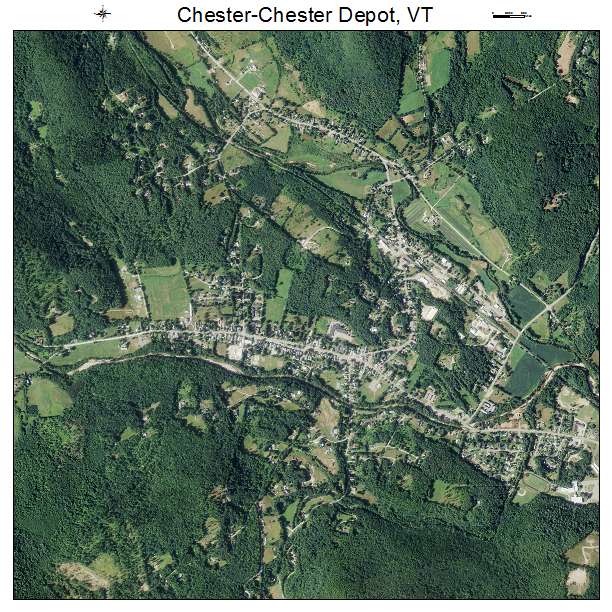 Chester Chester Depot, VT air photo map