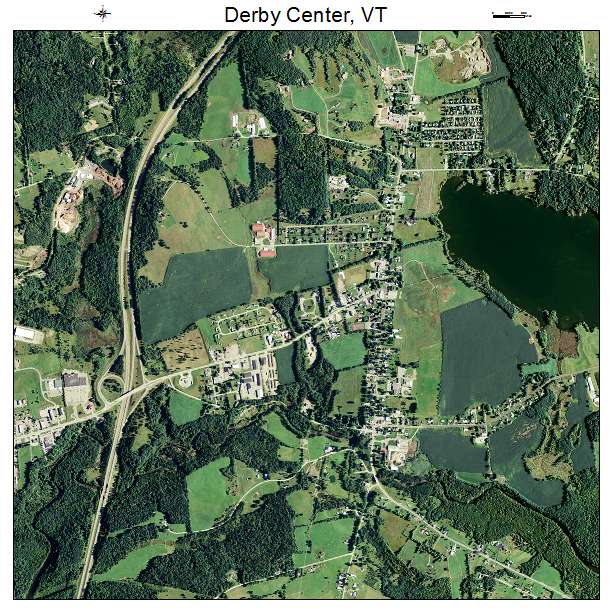 Derby Center, VT air photo map