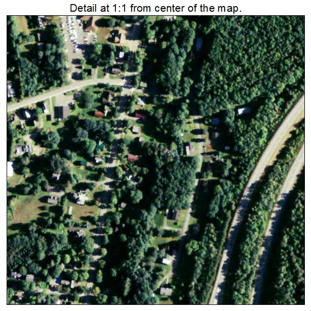 Derby Line, Vermont aerial imagery detail