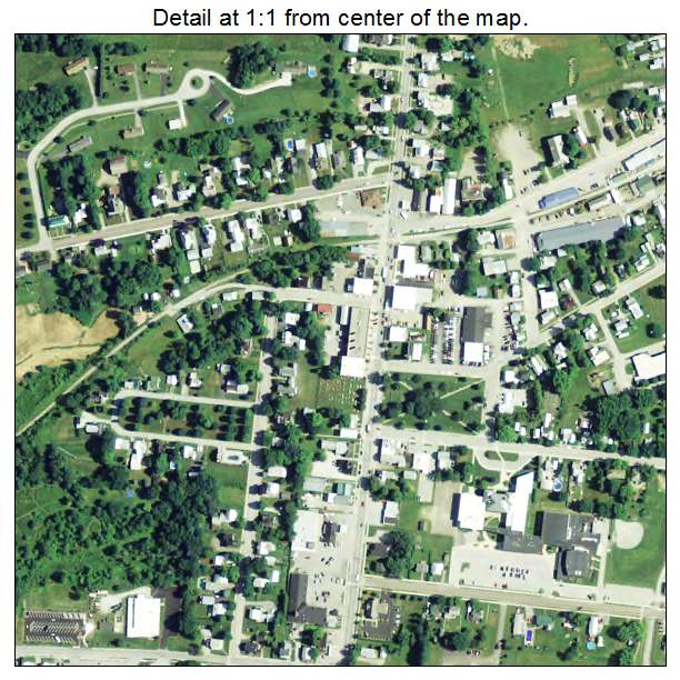 Enosburg Falls, Vermont aerial imagery detail