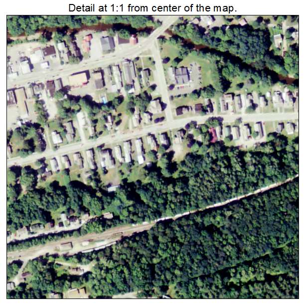 Ludlow, Vermont aerial imagery detail